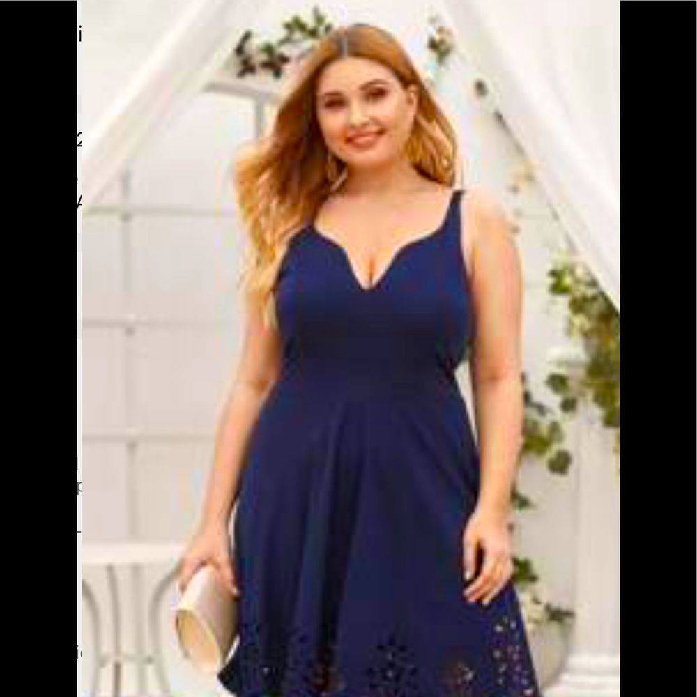 Eyelet laser cut dress